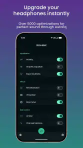 Wavelet: headphone equalizer screenshot