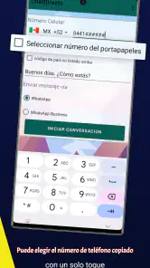 WhatsDirecto - Sin guardar screenshot