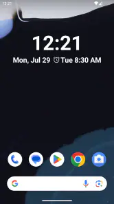 Widget de reloj screenshot