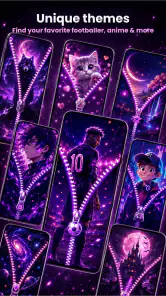 Zipper Lock Screen Customizer screenshot
