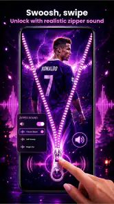 Zipper Lock Screen Customizer screenshot