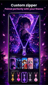 Zipper Lock Screen Customizer screenshot