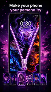 Zipper Lock Screen Customizer screenshot