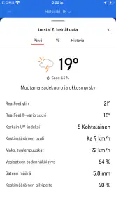 AccuWeather Sääennuste screenshot