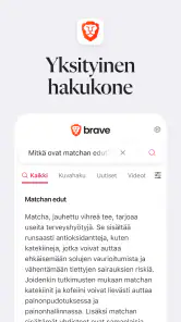 Brave Selain ja Hakukone screenshot