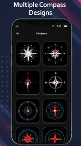 Digitaalinen kompassi sovellus screenshot