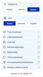 Fintraffic Mobiili screenshot