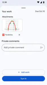 Google Classroom screenshot