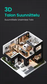 Moderni talo suunnittelu 2D screenshot