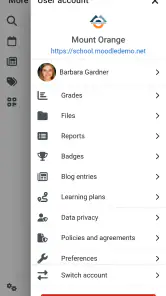 Moodle screenshot