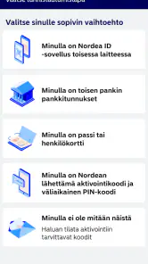Nordea ID screenshot