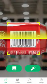 QR-skanneri, Viivakoodilukija screenshot