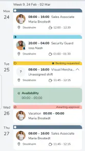 Quinyx Mobile screenshot