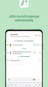 S-ostoslista screenshot