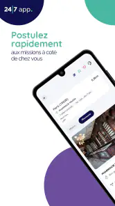 24/7 app. pour les remplaçants screenshot