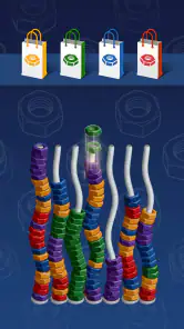 3D Nuts Sort screenshot