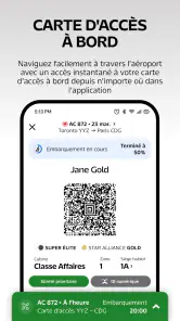 Air Canada + Aéroplan screenshot