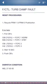 Aircraft Status screenshot
