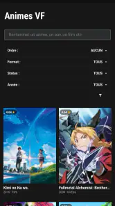 Animés et Manga streaming screenshot