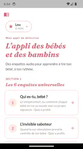 App du Détective : comprendre screenshot