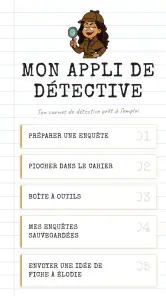 App du Détective : comprendre screenshot