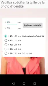 Appli photo d'identité screenshot