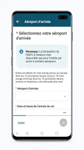 ArriveCAN screenshot