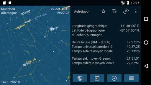 Astrolapp carte du ciel étoilé screenshot