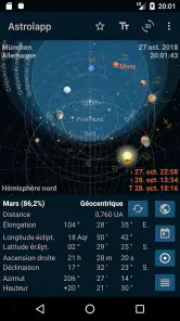 Astrolapp carte du ciel étoilé screenshot