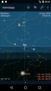 Astrolapp carte du ciel étoilé screenshot