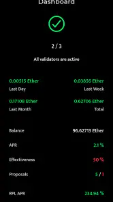 Beaconchain Dashboard screenshot