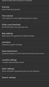 Blitzortung Lightning Monitor screenshot