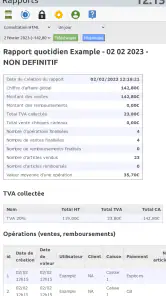 Caisse enregistreuse en ligne screenshot