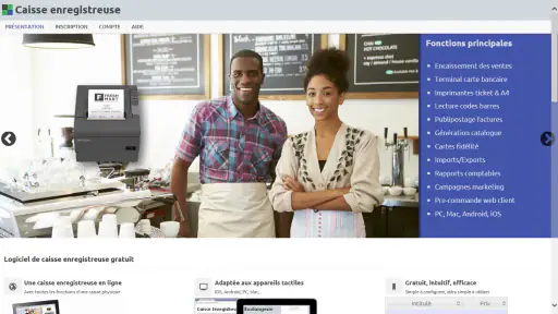 Caisse enregistreuse en ligne screenshot