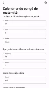Calculateur Obstétrique screenshot