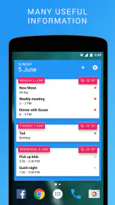 Calendar Widget: Agenda - Beau screenshot