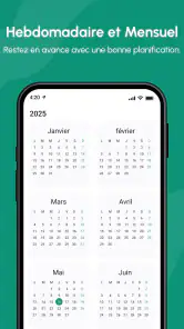 Calendrier 2025 screenshot