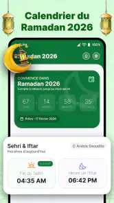 Calendrier Ramadan 2026 Ftour screenshot