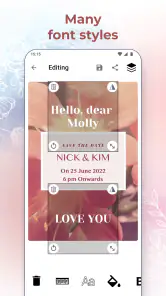 Cartes invitation de mariage screenshot