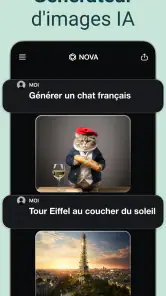 Chatbot IA français - Nova screenshot