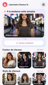 Coiffures & Couleur Cheveux IA screenshot