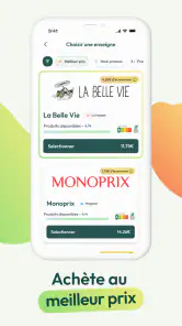 Comparateur prix supermarchés screenshot