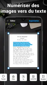Conversion d'image en texte screenshot