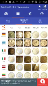 Détecteur de pièces en euros screenshot