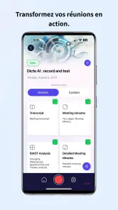 Dicte: Assistant IA réunions screenshot