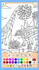 Dinosaures jeu de couleur screenshot