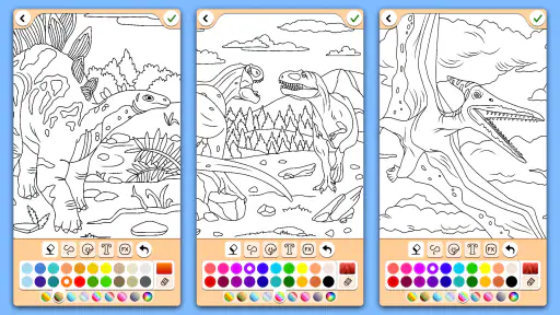 Dinosaures jeu de couleur screenshot
