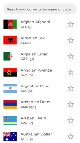 DollarWise Currency Converter screenshot