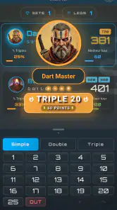 Easy Darts Scorer: Scoreboard screenshot