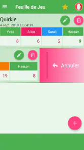 Feuille de Score screenshot
